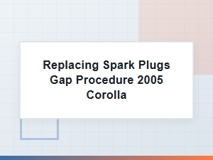 Spark Plug Gap Procedure for Corolla Installation
